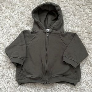Zara Toddler Unisex Army Green Hoodie size 6-9M